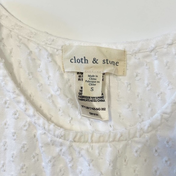 Anthropologie Clothe & Stone Eyelet Lace Tank Top White Small - Picture 5 of 14